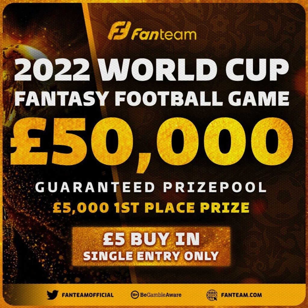 Le jeu FanTeam World Cup 2022 Fantasy a lancé 1